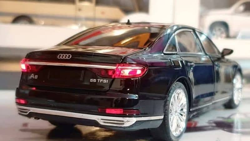 Audi A8L Diecast Toy Metal Model Size 8 Inches Light n sound 2