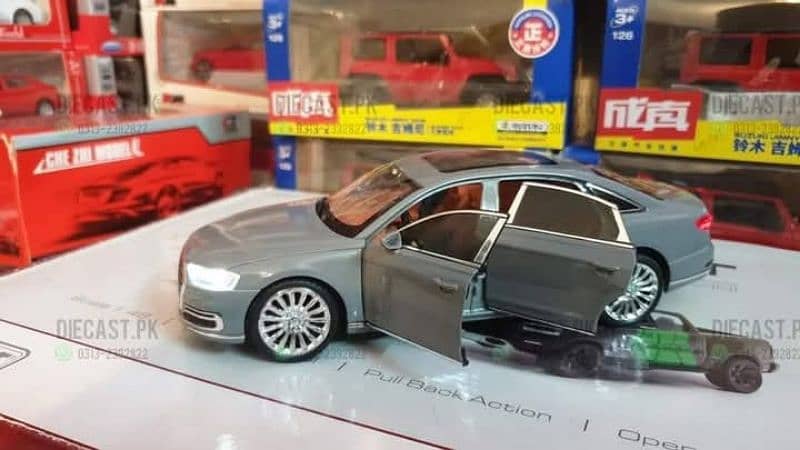 Audi A8L Diecast Toy Metal Model Size 8 Inches Light n sound 5