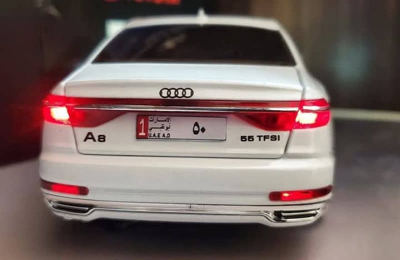 Audi A8L Diecast Toy Metal Model Size 8 Inches Light n sound 6