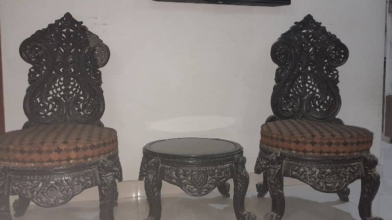 wooden chair set 0