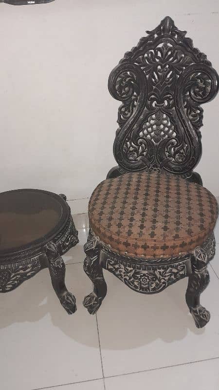 wooden chair set 4