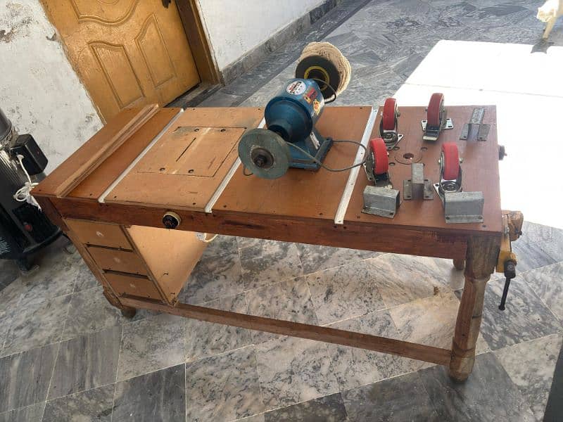 multi working table three in one  cutter ,rauoter,grander wheels 17