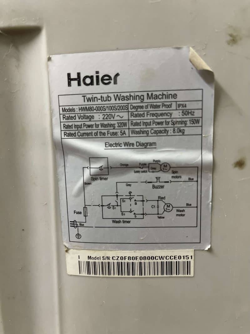 washing machine haire used OK hai spInner repair huga 4