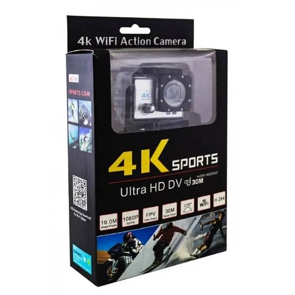 4k Waterproof Wireless Sports Camera Black 0