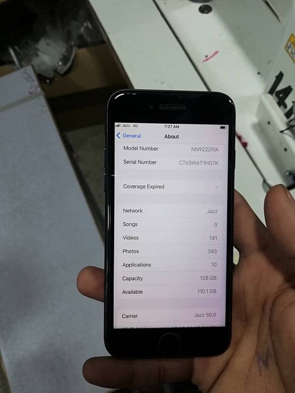 iphone 7 official pta 128 Gb whatsap num 03294570104 2