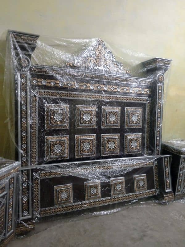 complete bed set brand new solid wooden furniture for sale in Lahore 17