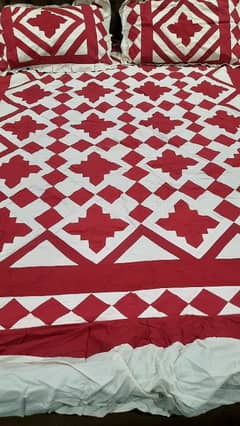 3 piece rilli themed bed spread with pillow covers