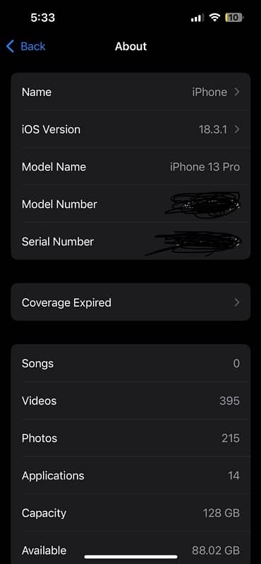 Iphone 13 pro 128 gb LLA 5