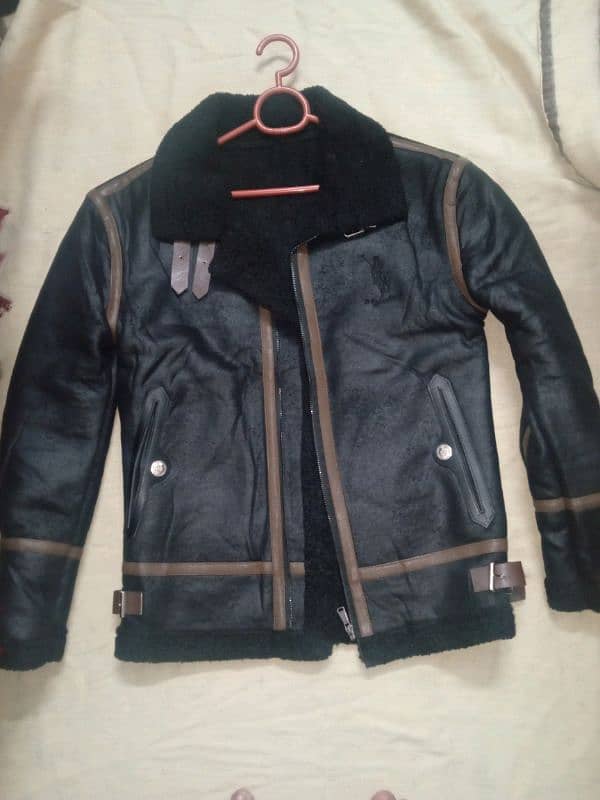 shearling sheepskin leather flight pilot jacket 1