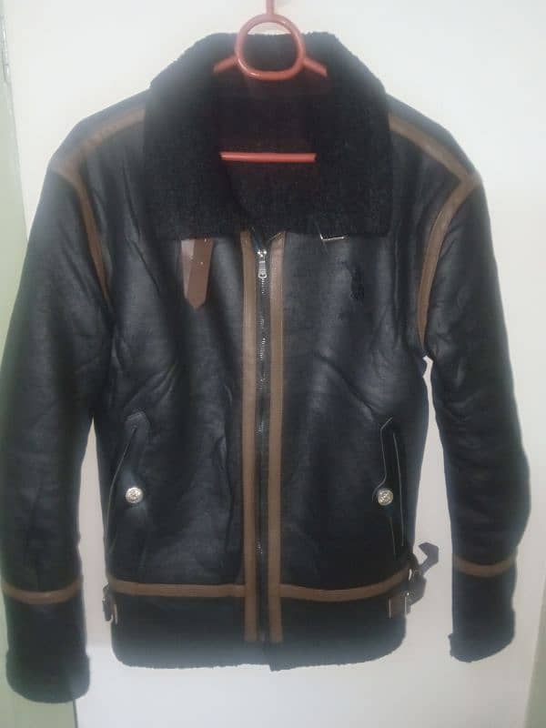 shearling sheepskin leather flight pilot jacket 3