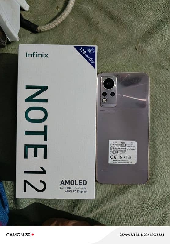 Infinix note 12. . . RAM 6+5 Storage 128GB 1