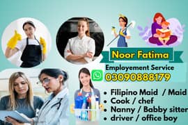 Maids | House Maid | cook | Nanny , chef / Baby Sitter maid available