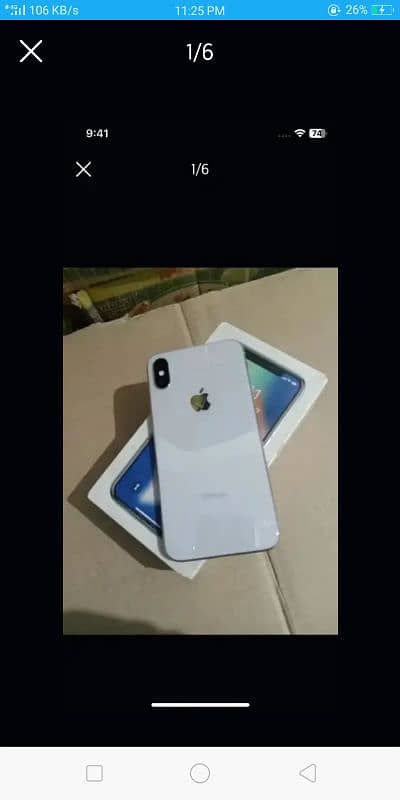 iphone x pta aprove 64gb white colour 7