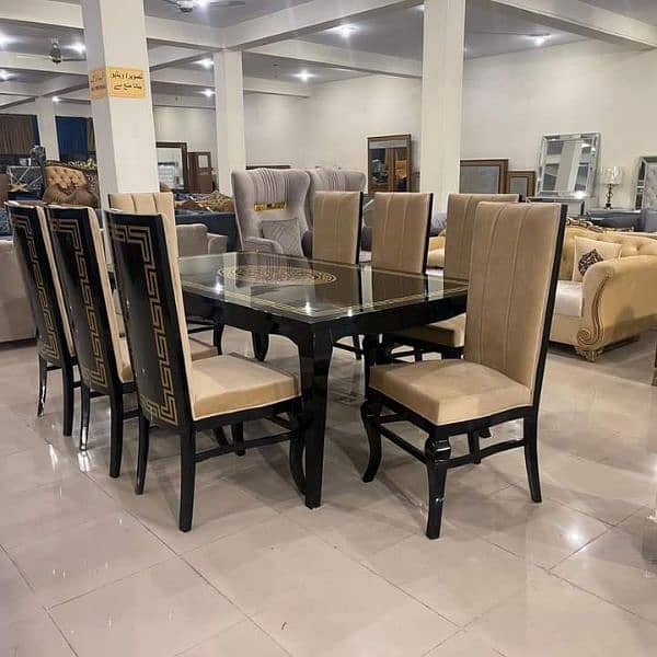 dining table, wooden dining table,6chairs dining table, furniture 5