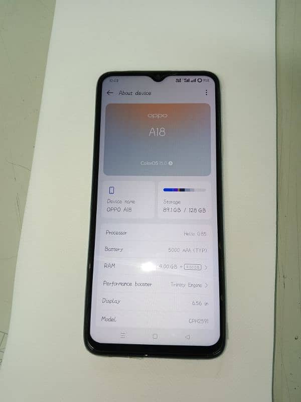 Oppo A18 4+4 Ram 128 Rom 3 month warranty available 10/10 3