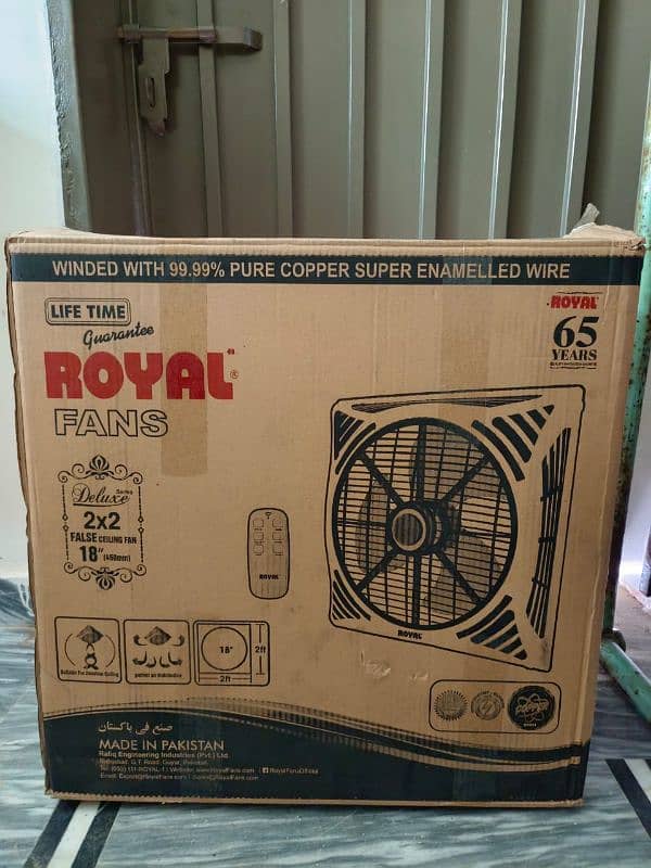 2 Pieces Royal Fans False Ceiling Fans 18" For Sale 2