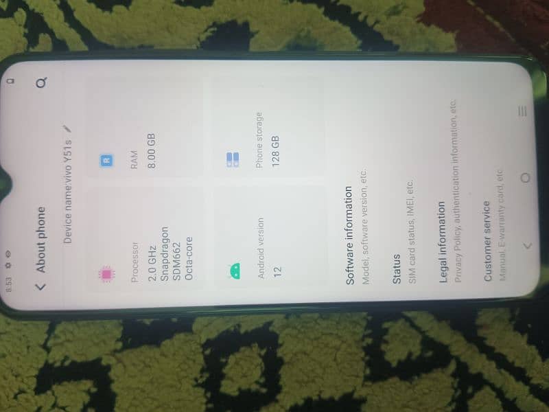 Vivo Y51s  8/128 excellent   Sale/Exchange 1