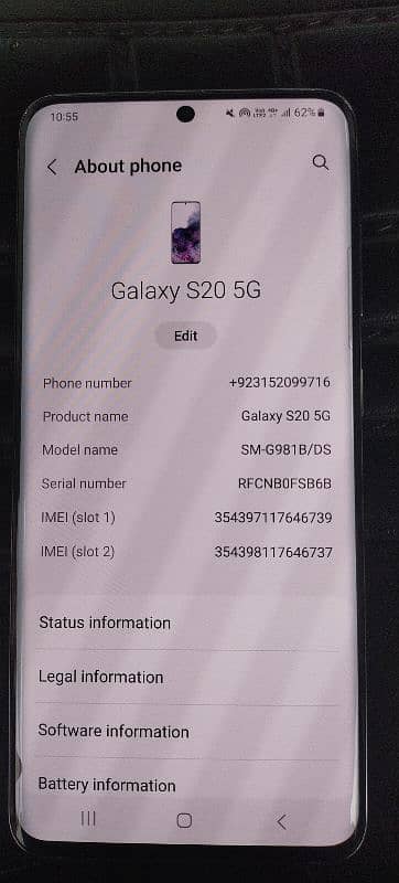 Samsung S20 non pta 2