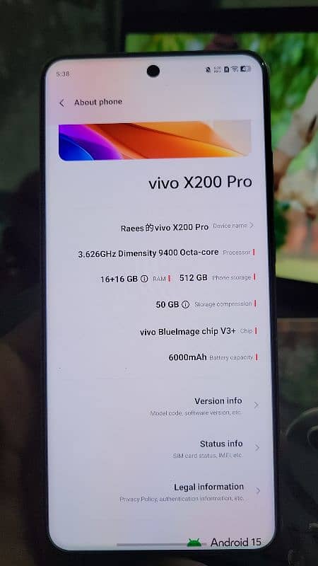 Vivo x200 Pro Full Box Non PTA Non Active 3