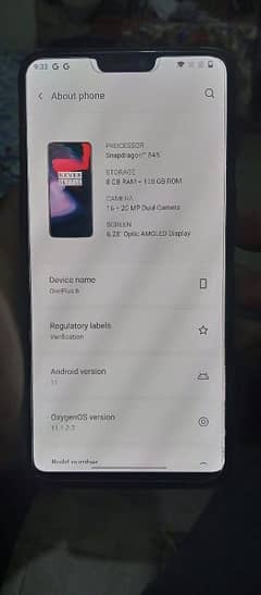 Oneplus 6  8/128