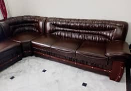 L SHAPE LEATHER SOFA