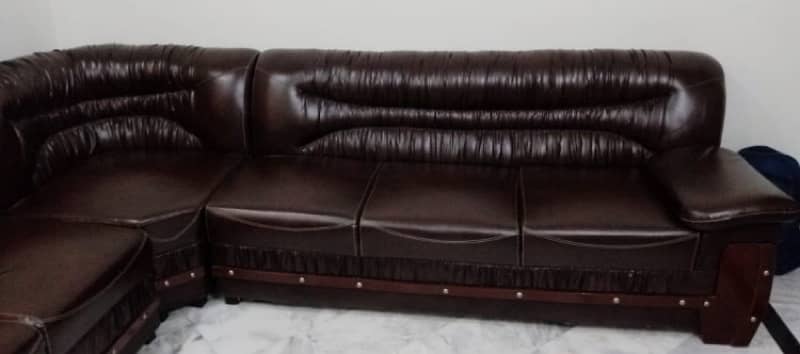 L SHAPE LEATHER SOFA 1