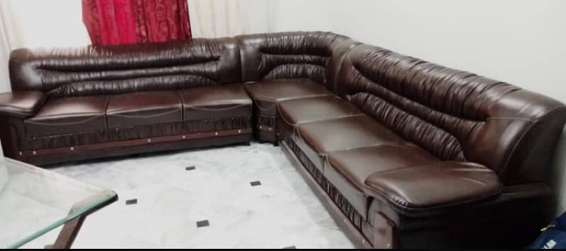 L SHAPE LEATHER SOFA 2