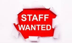 Required a staff for sales & for heplery 0333-5986000