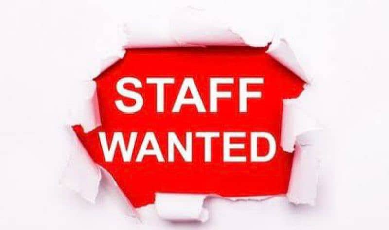 Required a staff for sales & for heplery 0333-5986000 0