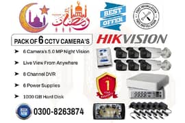 6 CCTV Cameras 5mp Pack (1 Year Warranty)