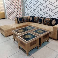 Ramzan sacle 7 seater sofa l shape Al Noor furniture 03356184581