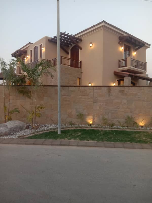 Panoramic view of DHA phase Vlll prime location of khbe iQbal full luxurious Bungalow with new moderate amenities 2025 model for Sale 0