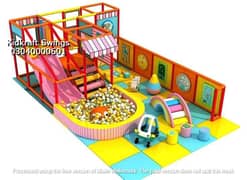 indoor Soft play area, Toddler Slides, swings, seesaw, merry go round