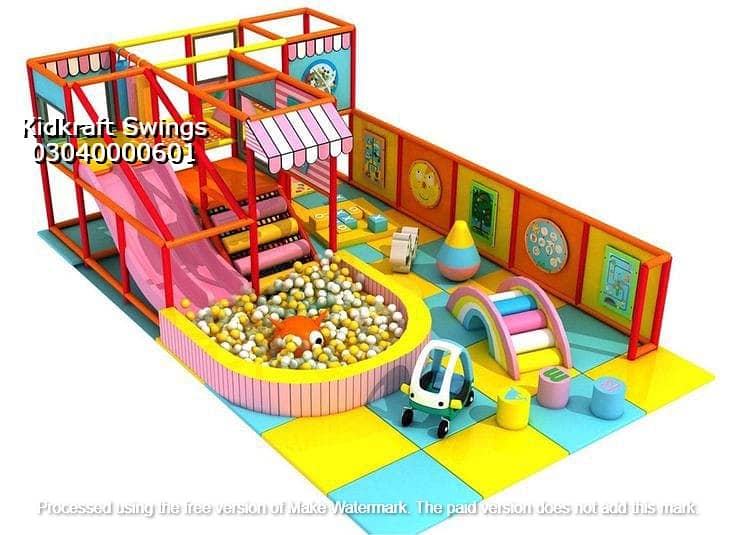 indoor Soft play area, Toddler Slides, swings, seesaw, merry go round 0