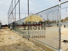 Chain link boundary wall fabrication - Razor & barbed wire - Security