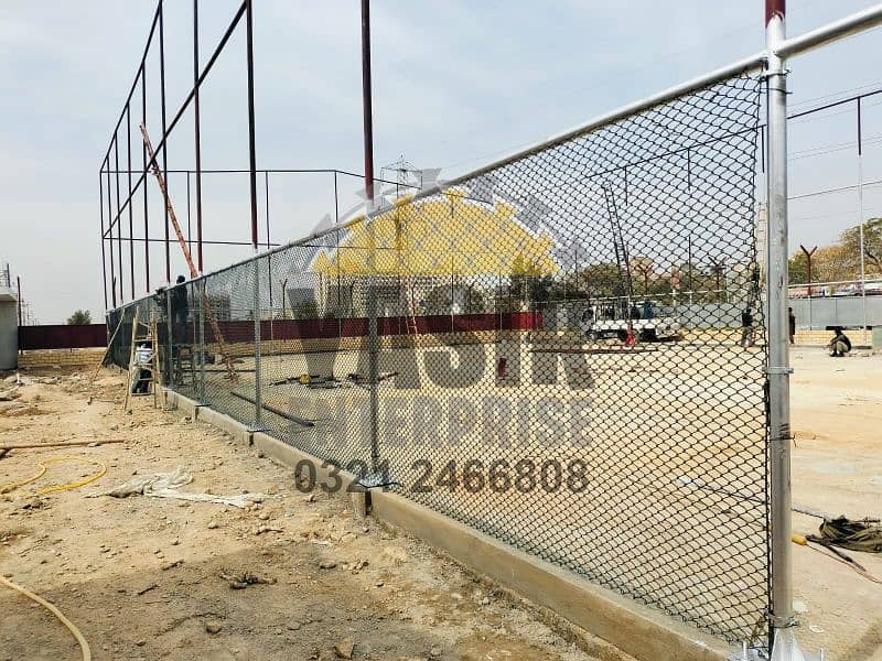 Chain link boundary wall fabrication - Razor & barbed wire - Security 0