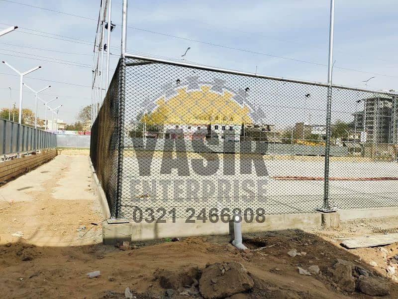 Chain link boundary wall fabrication - Razor & barbed wire - Security 4