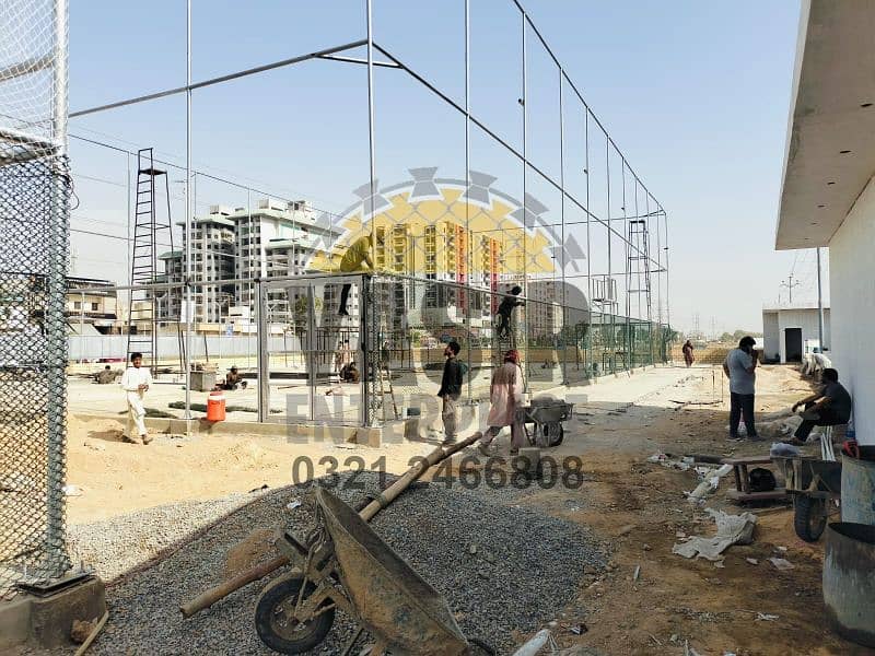 Chain link boundary wall fabrication - Razor & barbed wire - Security 7