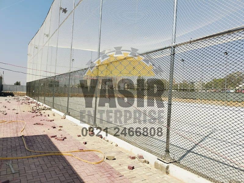 Chain link boundary wall fabrication - Razor & barbed wire - Security 10