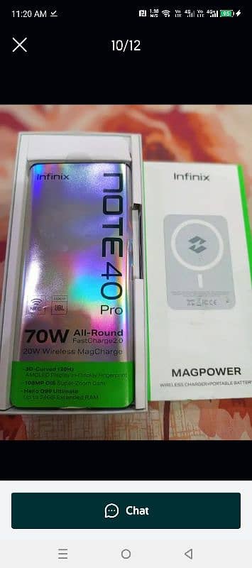 Infinix note 40 pro 12/256 box open 9 month worantyy 2