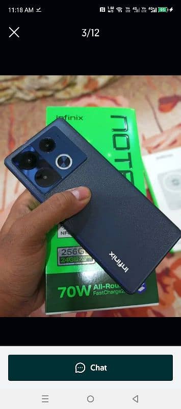 Infinix note 40 pro 12/256 box open 9 month worantyy 9