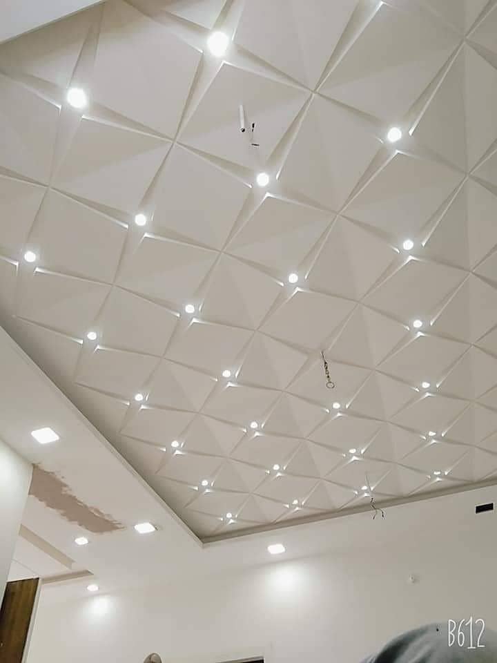 False ceiling -Pop ceiling -Border Work -Gypsum ceilin -2 by 2 ceiling 2