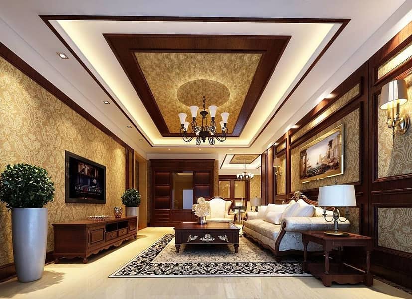 Fancy ceiling-2*2 Ceiling-Office ceiling-Dry wall - Plaster of paris 3