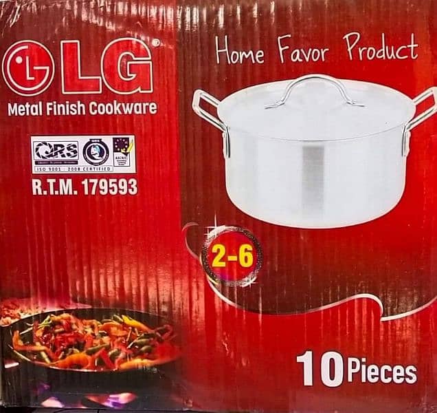 L. G Matel set 5 Pots 5 Lids (10 pcs 2