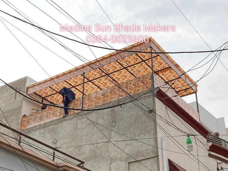 Fiber Glass, Sun Shade, Green Net, Iron Shed, Folding Shade 2