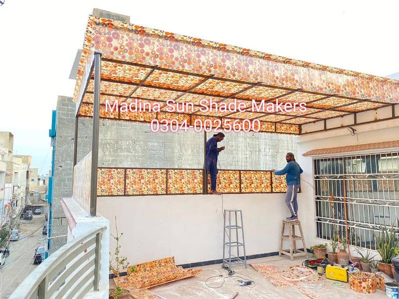 Fiber Glass, Sun Shade, Green Net, Iron Shed, Folding Shade 3