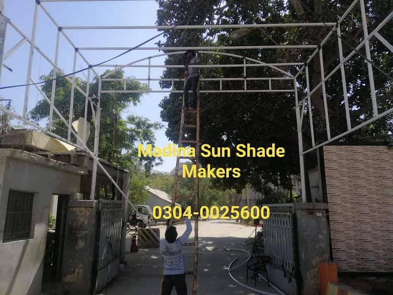 Fiber Glass, Sun Shade, Green Net, Iron Shed, Folding Shade 12