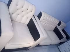 Sofa set with seethi | Black and off white color | Reasonable price