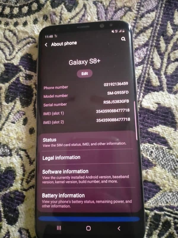 Samsung Galaxy s8+ 4.64 2