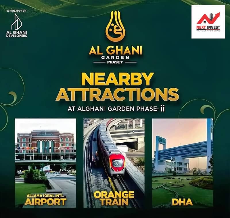 Invest Smart! 5 Marla Plot in Lahore with Just 3 Lakh Booking & 15,000/Month" in Al Ghani Garden Ph-7 4